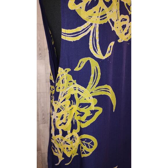 OK Mike Woman One Size Purple Rayon Long Maxi Dress attached Top and Scarf FLAWS - Picture 8 of 16